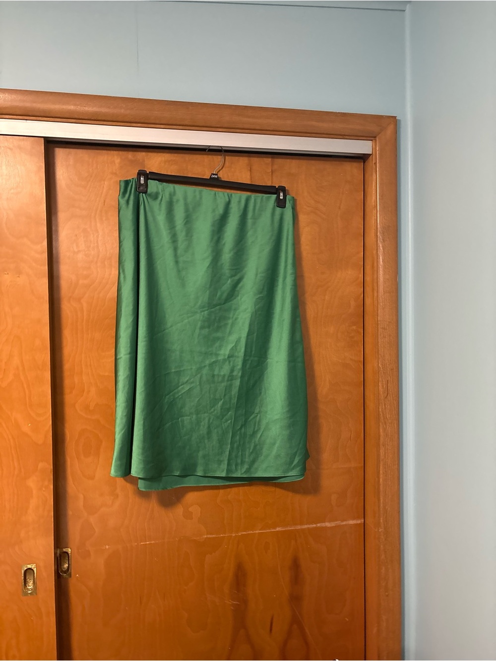 Women's Midi Skirt in Emerald Green